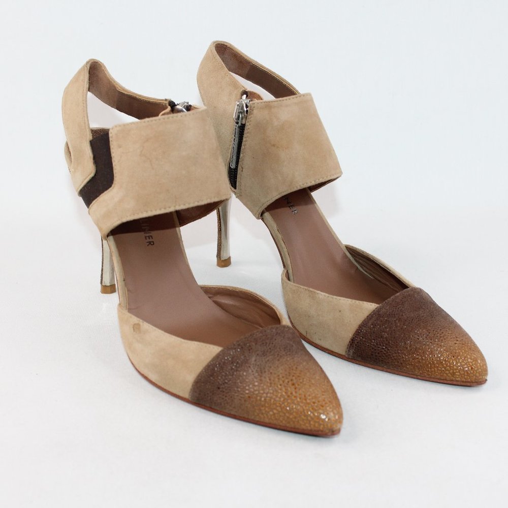 Donald J. Pliner Camel Brown Stingray Brava Stiletto Heels #130 - Picture 1 of 10